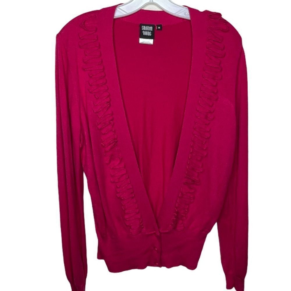 Sharon Young Silk Blend Cardigan Sweater